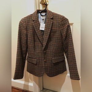 Jcrew factory Wool-blend schoolboy blazer in houndstooth